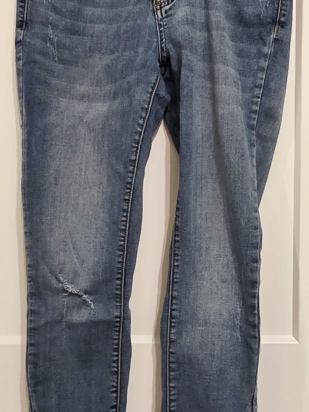 Judy Blue Light Blue Skinny Jeans with Subtle Distress
